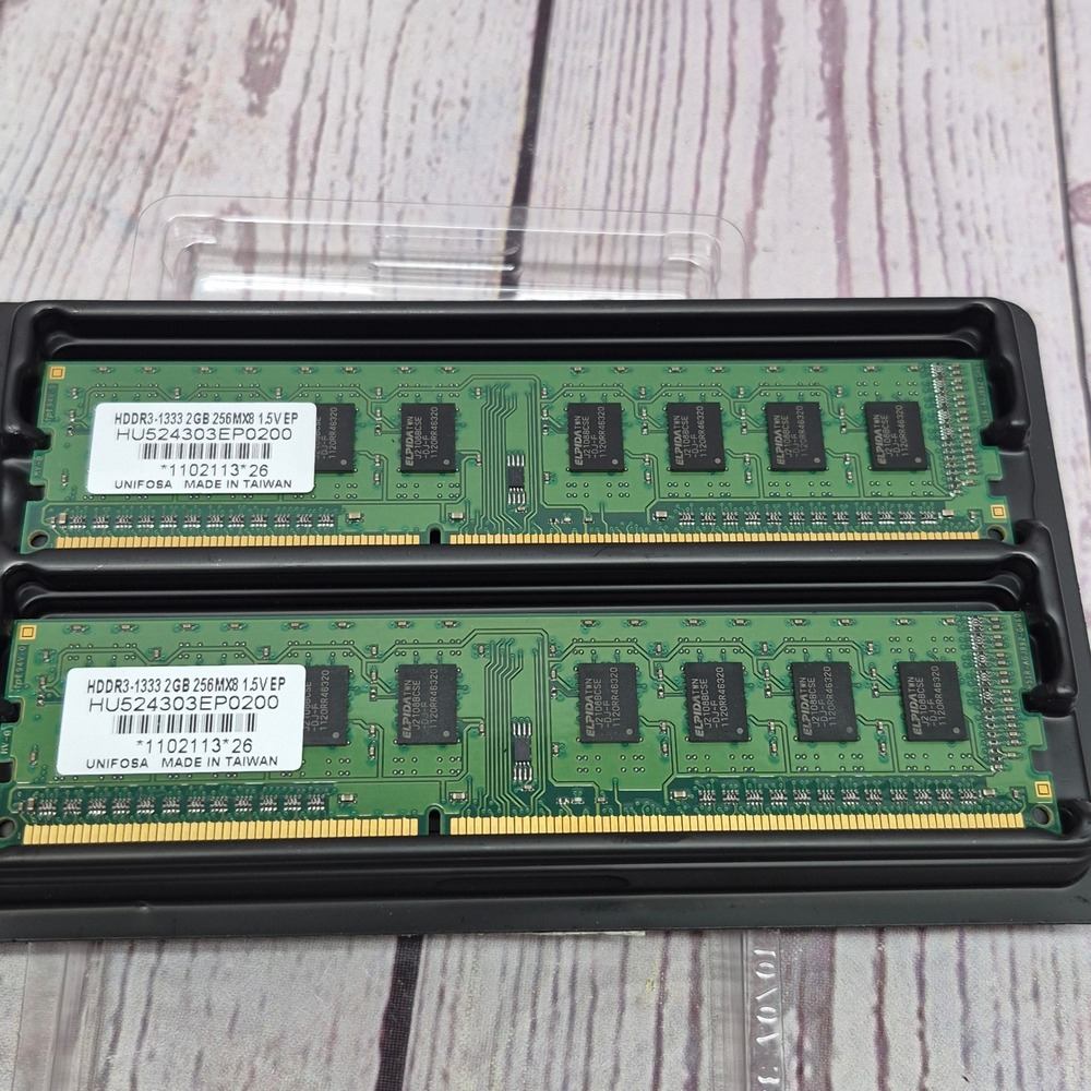 Unifosa 4GB Kit 2x2GB DDR3-1333 PC3-10600 Desktop RAM HU524303EP0200 Elpida